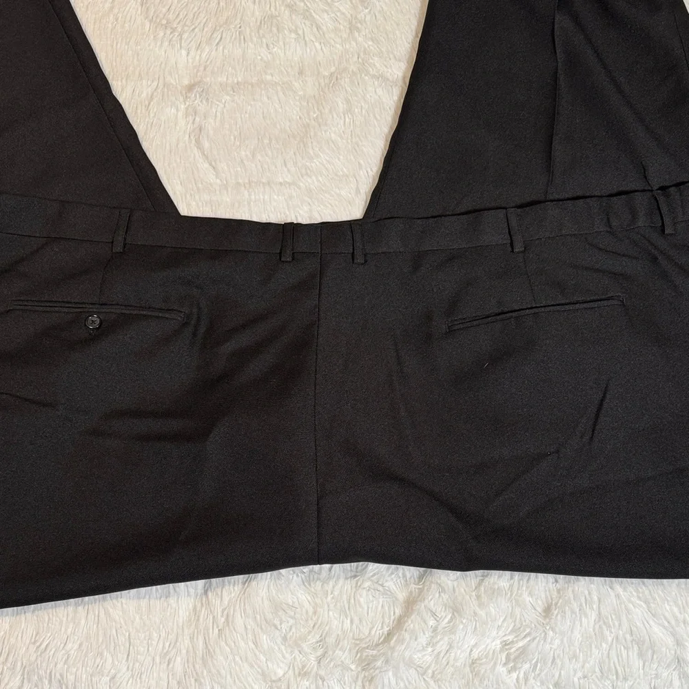 Big & Tall Men’s Black Dress Pants, size 64, length 32 1/2. - Picture 3 of 4